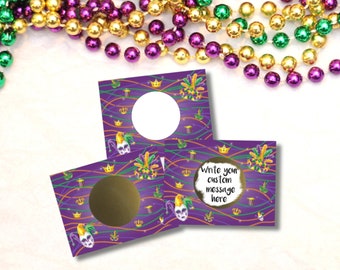 DIY Make Your Own Scratch Off Ticket Scratch Notes Kit of 20 Cards Great for Fat Tuesday Mardi Gras New Orleans