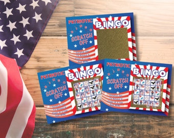 Patriotic Bingo Scratch Off Game: July 4th Family Fun