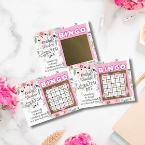 Bridal Shower Scratch Off Bingo Game Wedding Bachelorette Engagement Pink Scratch To Win 26 Cards 24 Sorry 2 Winner