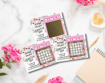 Bridal Shower Scratch Off Bingo Game Wedding Bachelorette Engagement Pink Scratch To Win 26 Cards 24 Sorry 2 Winner