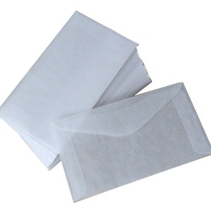 Glassine Mini Envelopes: Lottery Ticket, Seed & Favor Enclosures (3 1/4″ x 4 7/8″)