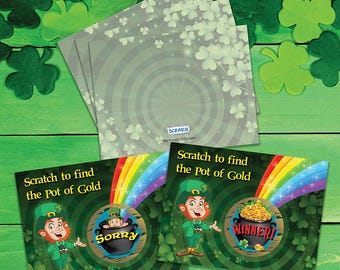 St. Patrick's Day Scratch Off Game – Leprechaun Pot of Gold, 26 Pack