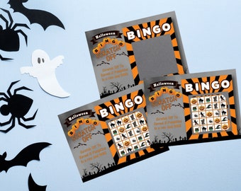 Halloween BINGO Scratch Off Game Card Scratcher Lotto Tickets Scratch & Win kids adults Fall Party Activity 26 Cards| 24 Non-Bingo/2 Bingo