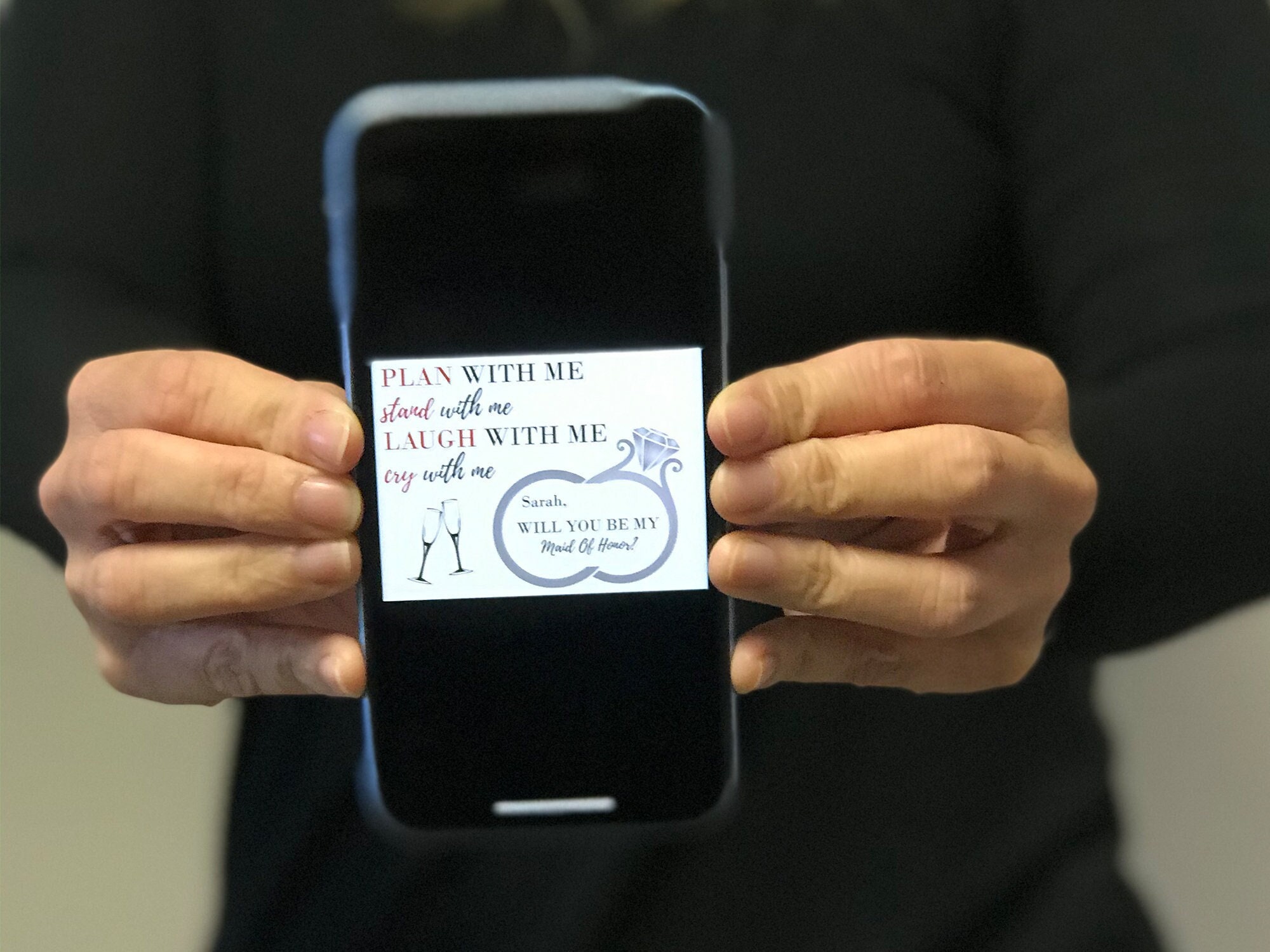ONE Custom Digital Text Email Scratch off GIF Will You Be My - Etsy