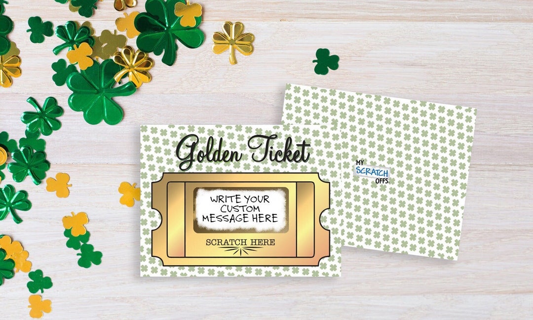 My Scratch Offs St. Patrick's Day Golden Ticket DIY Scratch off Tickets ...
