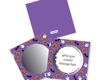 Mini Halloween Collage DIY Scratch Off Cards – 2 x 2 Inch - 50 Pack