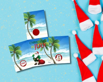 Christmas in July Family Reunion Party Santa Snowman Scratch Off Game Card Scratch-Off Card 26 Cards Family Activity