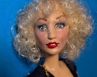 Trudy is a One of a Kind Doll, Fashion, Character, Adult Collector, Hand Made,Art Doll.