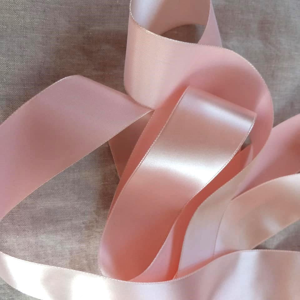 Vintage 1940's Taffeta Satin Ribbon 1 1/2 Inch Blush Pink - Etsy