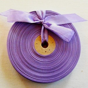 Vintage Frans geweven lint uit de jaren 30 en 40 - voorraad hoedenmakers - 5/8 inch gemêleerd