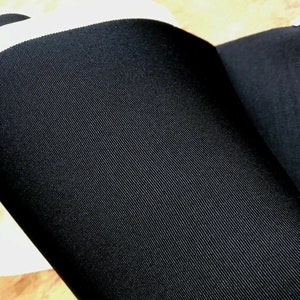 Vintage 1930 francés Faille Petersham Edge Grosgrain cinta 3 pulgadas negro