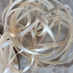 Vintage 1950 Satinband 5/16 inch Ivory
