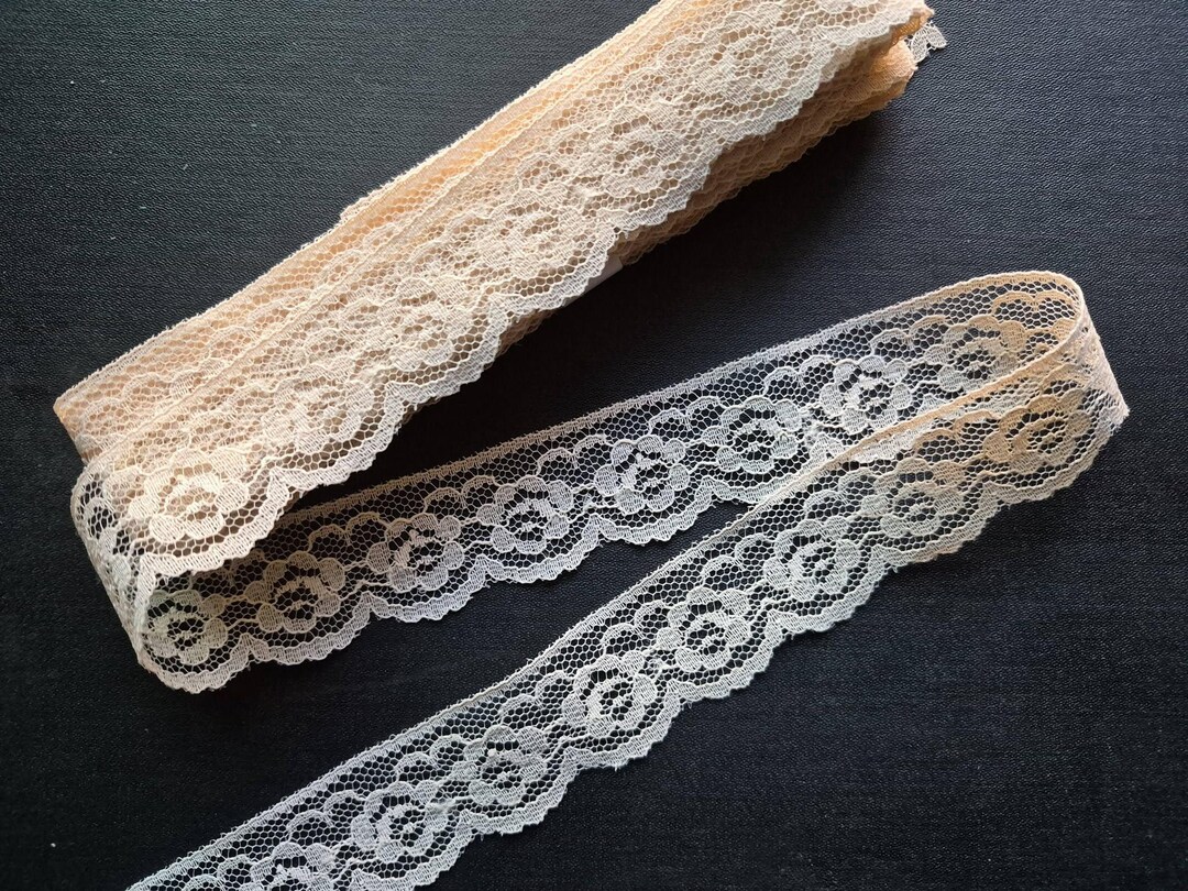 Vintage 1940's French Floral Netting Lace Beige 1 1/4 Inch - Etsy
