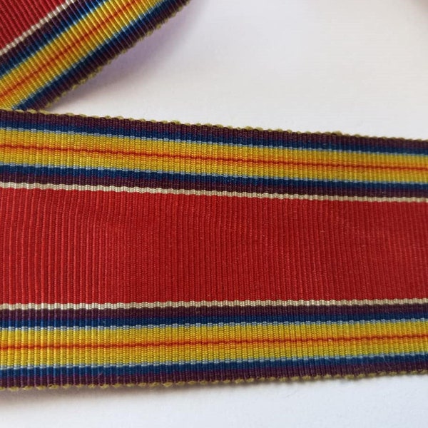 vintage 1930's-40's SILK American USA Grosgrain Ribbon 1 3/8 inch WW2 Military