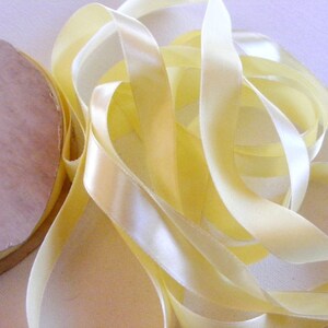 Vintage 1940's French Satin Ribbon 5/8 Inch Gorgeous Light Lemon Yellow ...