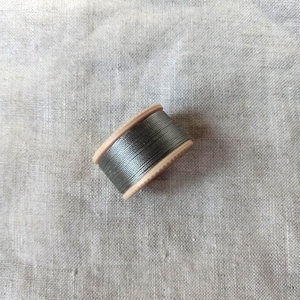 Antico cappotto anni '30-'40 in pura seta con ricamo a occhiello, bobina da 10 iarde, grigio 23a