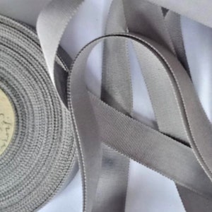 Vintage 1930's-40's Petersham Grosgrain Ribbon -Milliners Stock- 15/16 inch Gray