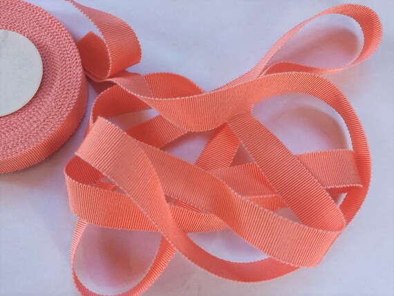 25y Roll WHITE PETERSHAM RIBBON Cotton Rayon Vintage...
