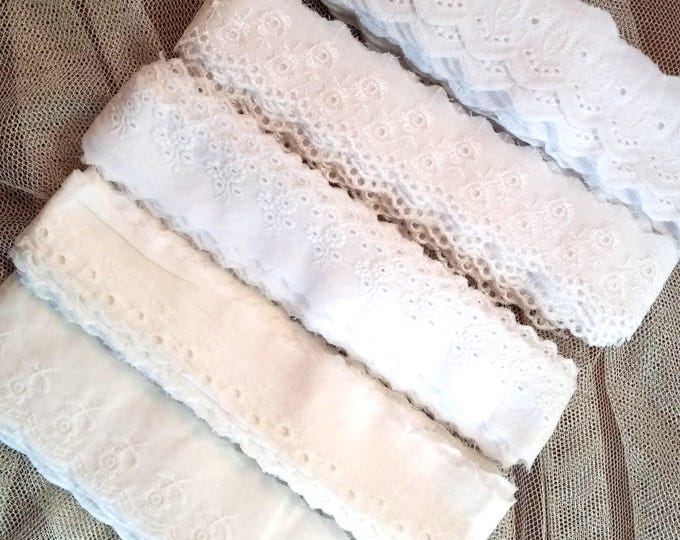 Vintage 1950's Embroidered Cotton Eyelet 2
