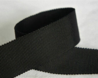 Vintage 1930's-40's Petersham Grosgrain Ribbon -Milliners Stock- 5/8 inch Black