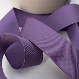 Vintage 1930's-40's ZIJDE Franse Grosgrain Lint 1 3/16 inch Diepe Orchidee