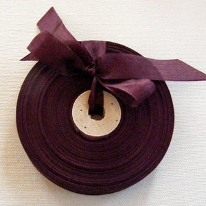 Vintage 1930's-40's French Woven Ribbon -Milliners Stock- 5/8 Inch Gorgeous Cabernet Wine