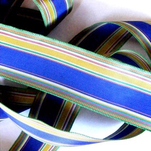 Vintage 1940 Swan Rayon Ribbon Wunderschöne Französischer Streifen 1 1/2 Inch