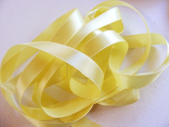 Vintage 1940's French Double Face Satin Ribbon 1/2 Inch Gorgeous