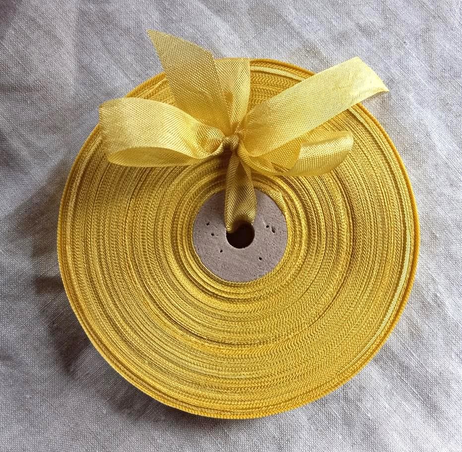 りもーね　ハンドメイド材料 Vintage 1930's-40's French Woven Ribbon -milliners Stock- 5/8 Inch