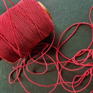 Vintage 1940's Silk Necklace Cord Cording 1/32 Inch Deep Rust