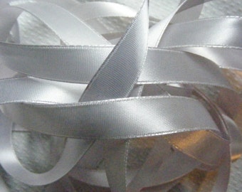 Vintage 1930's-40's French Double Faced Satin Ribbon 1/2 inch Palest Violet