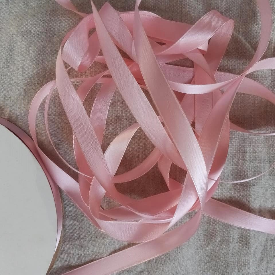 Vintage 1950's French Satin Ribbon 1/2 Inch True Pink - Etsy