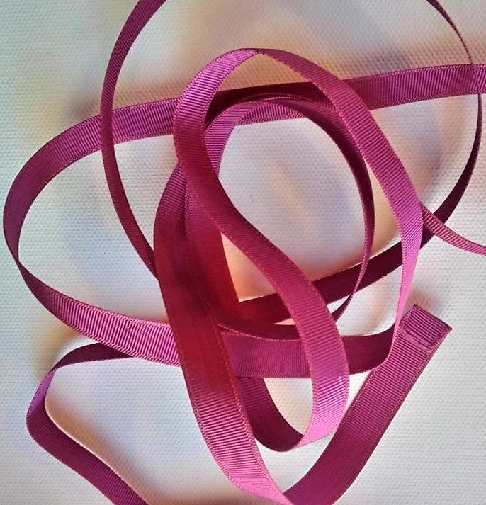 Vintage 1930's-40's French Silk Grosgrain Ribbon Milliners Stock 7