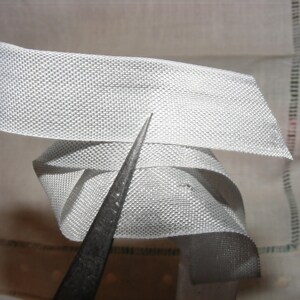 Vintage 1930's-40's French Woven Ribbon Milliners Stock 5/8 inch Battleship Grey image 4