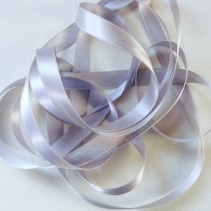 vintage 1930's-40's French Double Face Satin Ribbon 9/16 inch Pale Violet