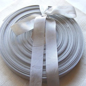 Nastro francese vintage anni '30-'40 tessuto - stock di modiste - 5/8 pollici grigio talpa