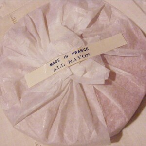 Vintage 1930's-40's French Woven Ribbon Milliners Stock 5/8 inch White image 4