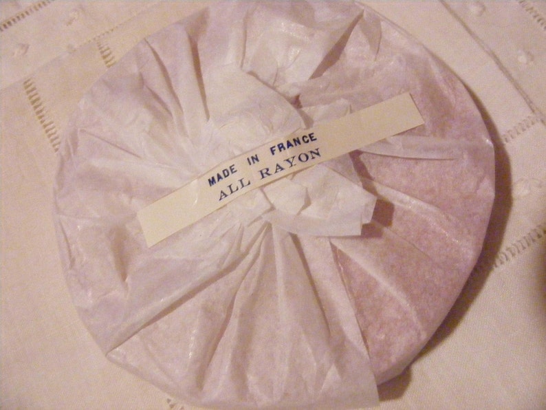 Vintage 1930's-40's French Woven Ribbon Milliners Stock 5/8 inch White image 4