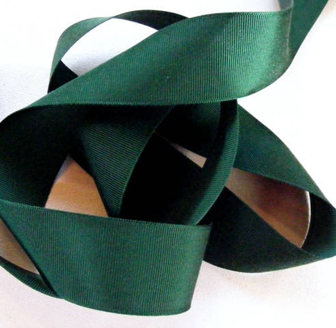 1-1/2 Inch Hunter Green Grosgrain Ribbon 50 Yards