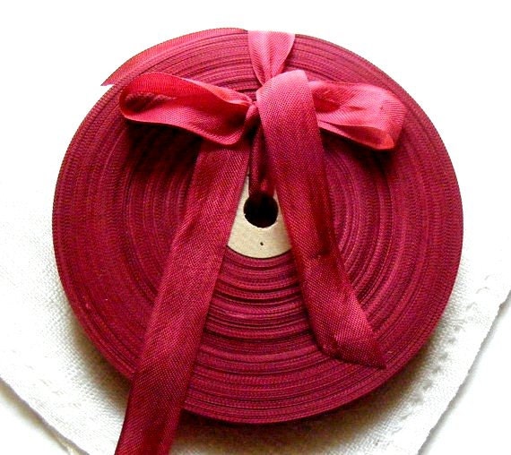 Vintage 1930's-40's French Woven Ribbon -Milliners Stock- 5/8…