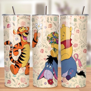 Pooh And Friends Tumbler Png, Winnie The Pooh 20oz Skinny Tumbler Wrap PNG, Instant Download, Tumbler Straight/Tapered Wrap PNG