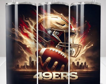 San Francisco Tumbler Wrap, 20oz Skinny Tumbler PNG, Sport Mascot Sublimation, Football Tumbler Design, Digital download, 20oz Tumbler Art
