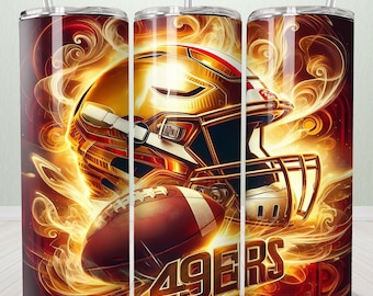San Francisco Tumbler Wrap, 20oz Skinny Tumbler PNG, Sport Mascot Sublimation, Football Tumbler Design, Digital ownload, 20oz Tumbler Art