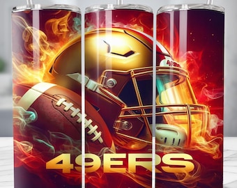 San Francisco Tumbler Wrap, 20oz Skinny Tumbler PNG, Sport Mascot Sublimation, Football Tumbler Design, Digital ownload, 20oz Tumbler Art