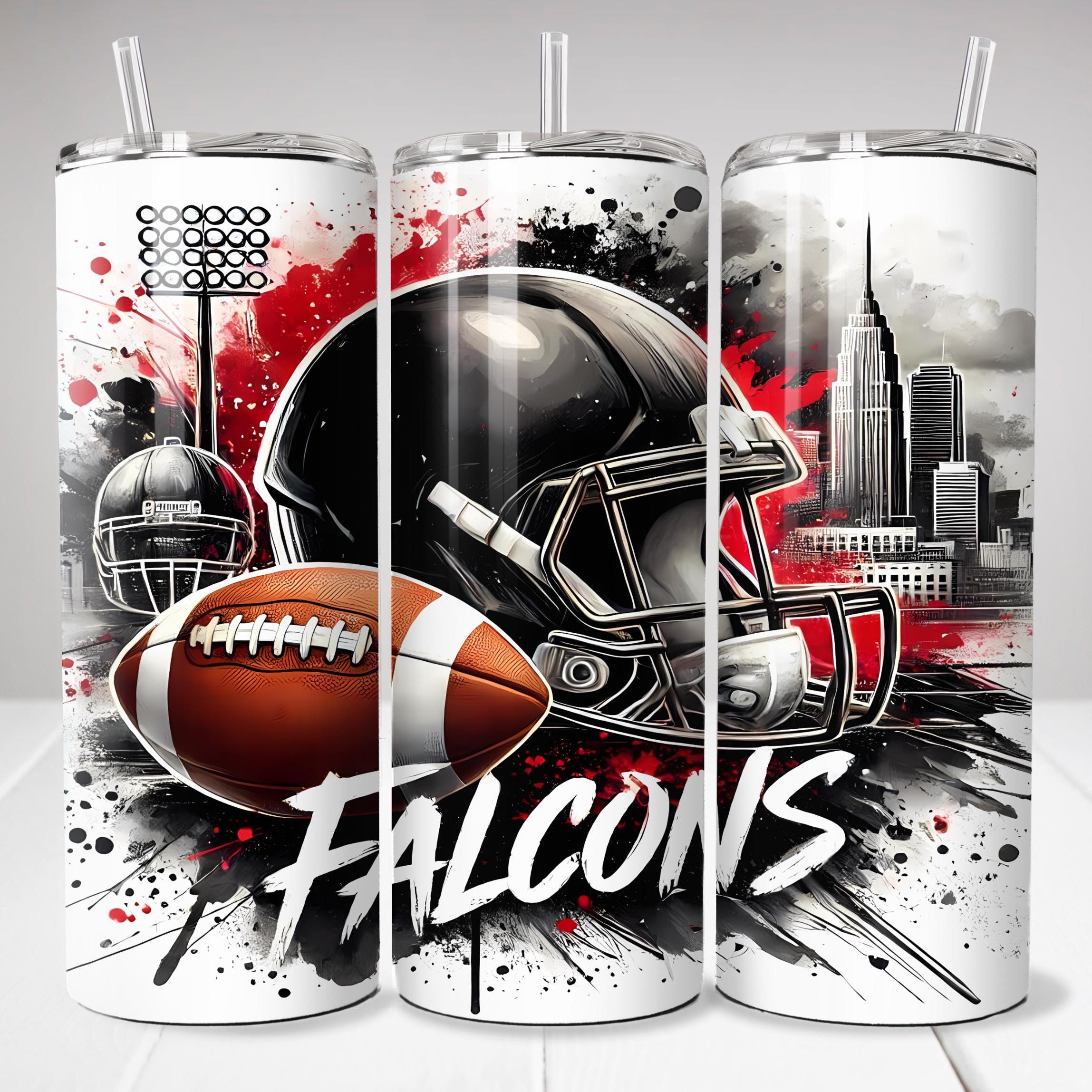 Falcon 20oz Skinny Tumbler Wrap PNG, Sport 20oz Tumbler PNG, Mascot Sublimation Tumbler PNG Digital Download, Football Tumbler