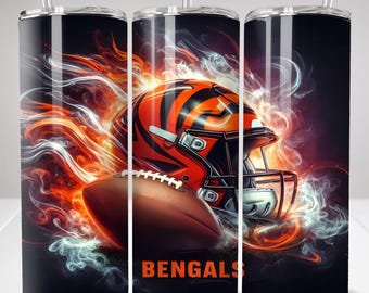 Bengal 20oz Skinny Tumbler Wrap PNG, Sport 20oz Tumbler PNG, Mascot Sublimation Tumbler PNG Digital Download, football Tumbler