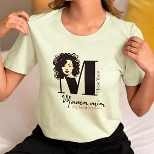 T-shirt Mama Mia Mom Shirt | Comic Style Mother’s Day Gift | Funny Mommy Tee | Super M Mama Shirt | Cute Gift for Loving Moms