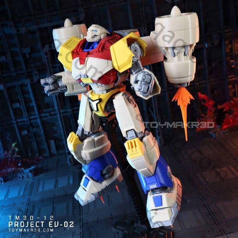 Articulated Jet Jaeger EV-02 Action Figure: 3D Printed Monster