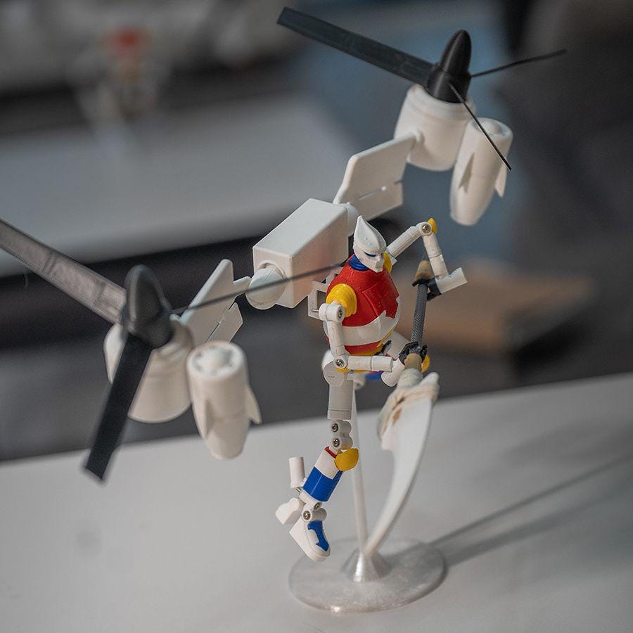 Highly Articulated 3D Printed Mecha Action Figure | Anime-inspired ...