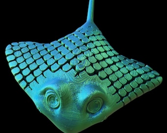 3D Printed Articulating Stingray Fidget Toy: Eco-Friendly PLA, New Year Gift